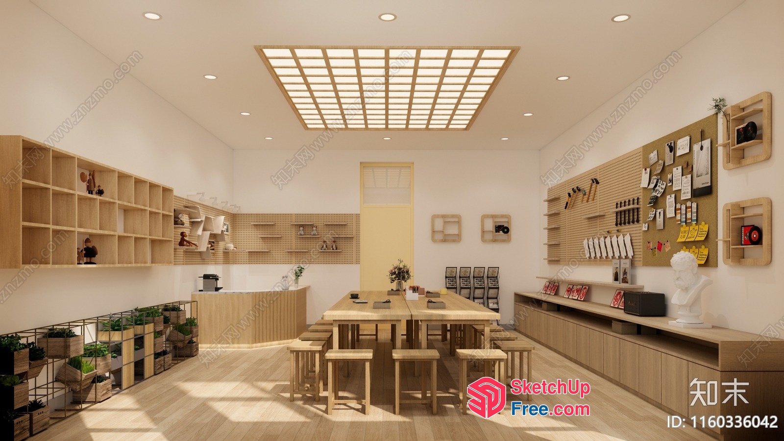 Japanese Style Modern Office Interior 3D SketchUp File