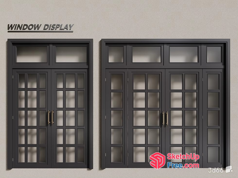 Elegant French Style Window Display 3D SketchUp File