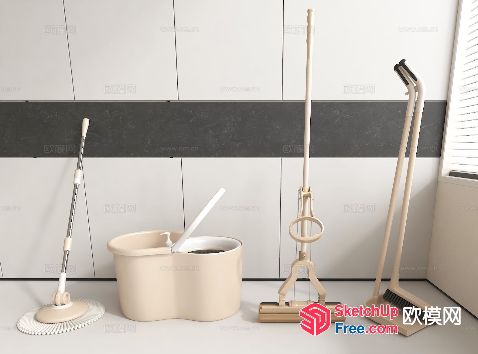 Cleaning Tools And Supplies 3D SketchUp File