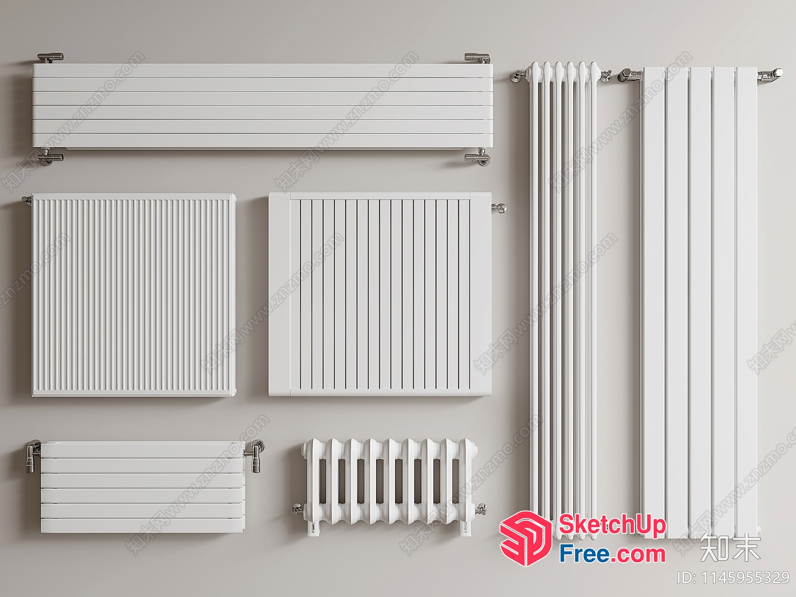 Wall Mounted Radiator Collection 3D SketchUp File