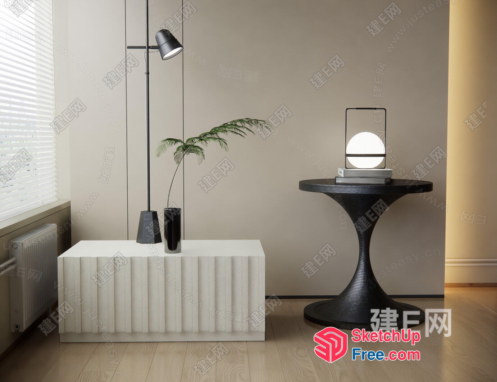 Modern Minimalist Living Room With Sleek Furniture And Decor 3D SketchUp File