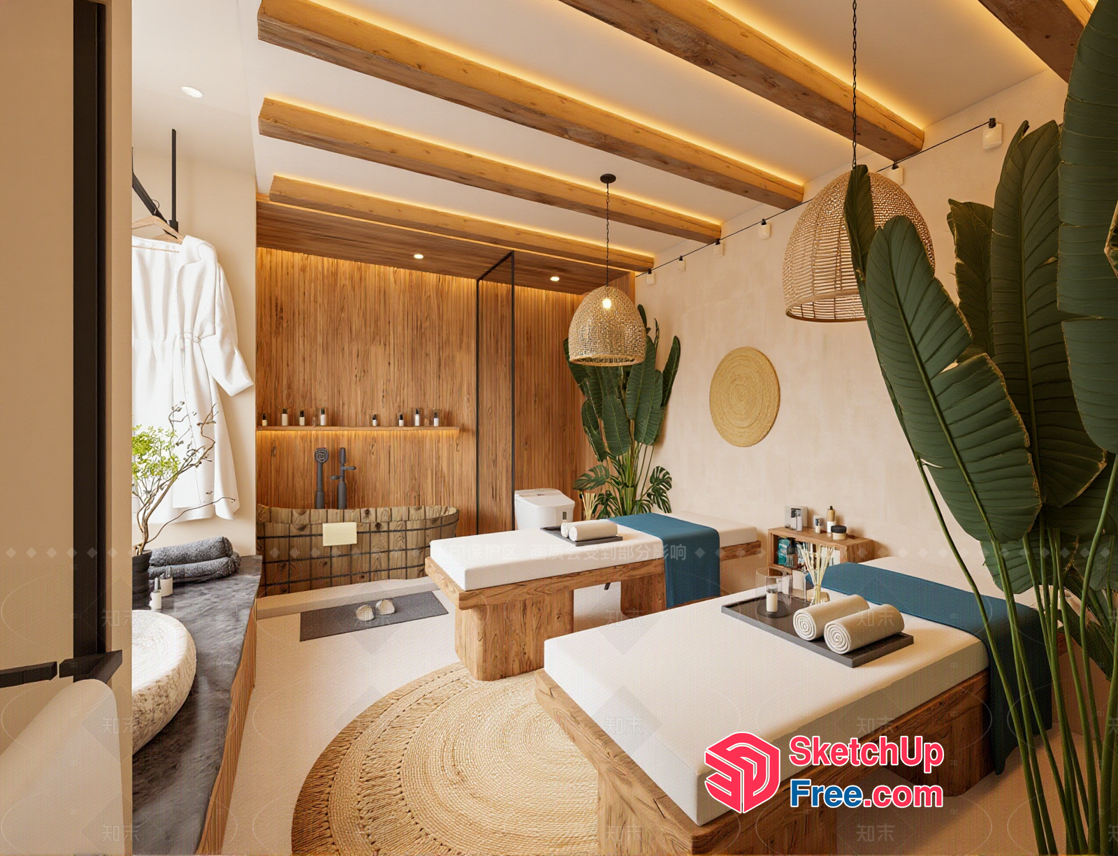 Serene Oasis Spa And Wellness Center 3D SketchUp File