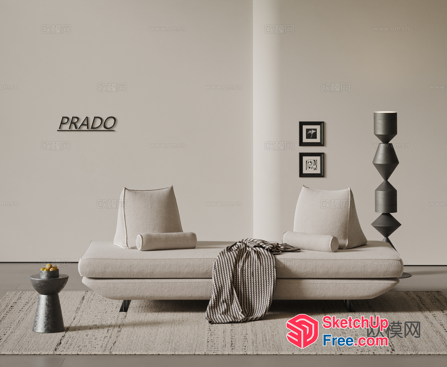 Modern Minimalist Scandinavian Interior Design 3D SketchUp File