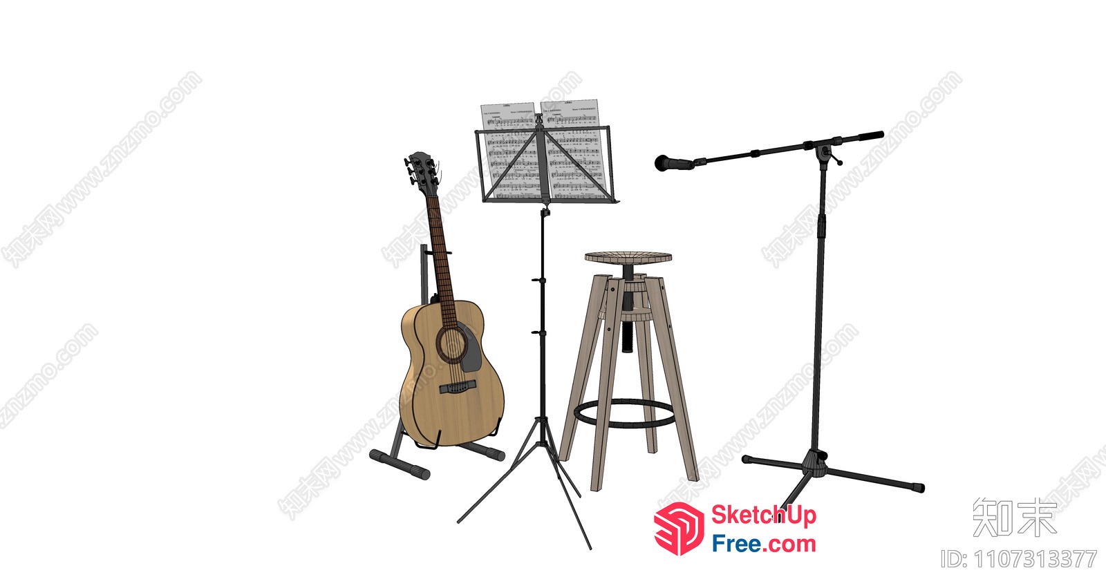 Musical Instruments And Accessories 3D SketchUp File
