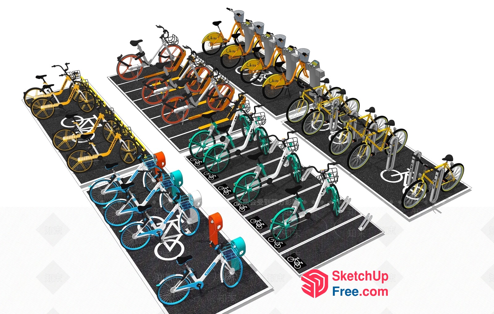 Bike Parking Lot 3D SketchUp File