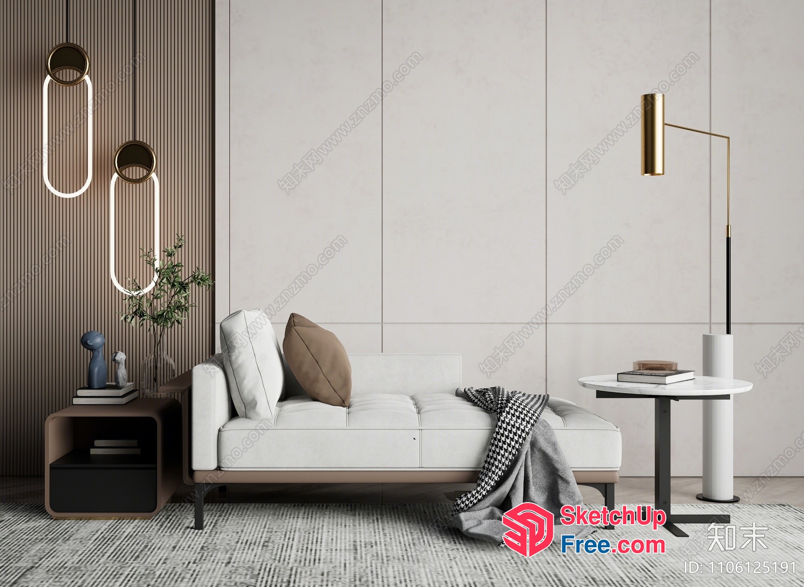 Minimalist Scandinavian Modern Interior Design 3D SketchUp File