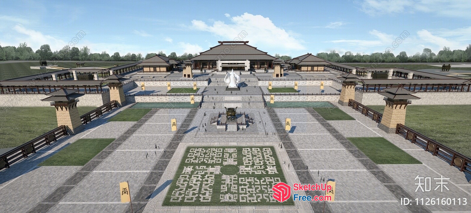 Traditional Chinese Temple Architecture 3D SketchUp File
