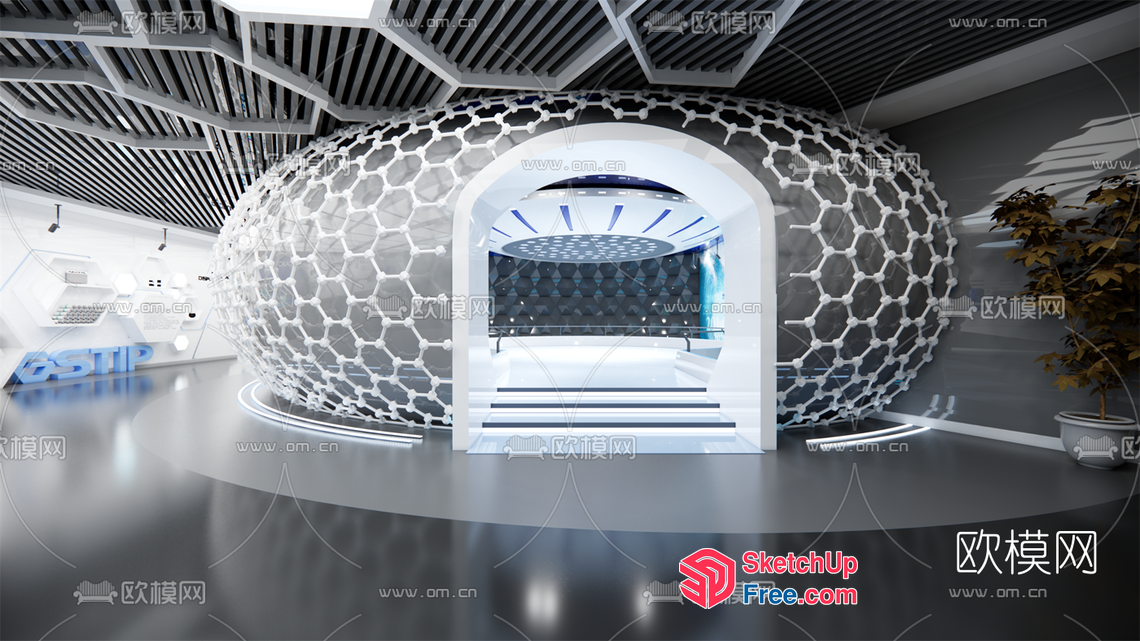 Futuristic Space Capsule Interior Design 3D SketchUp File