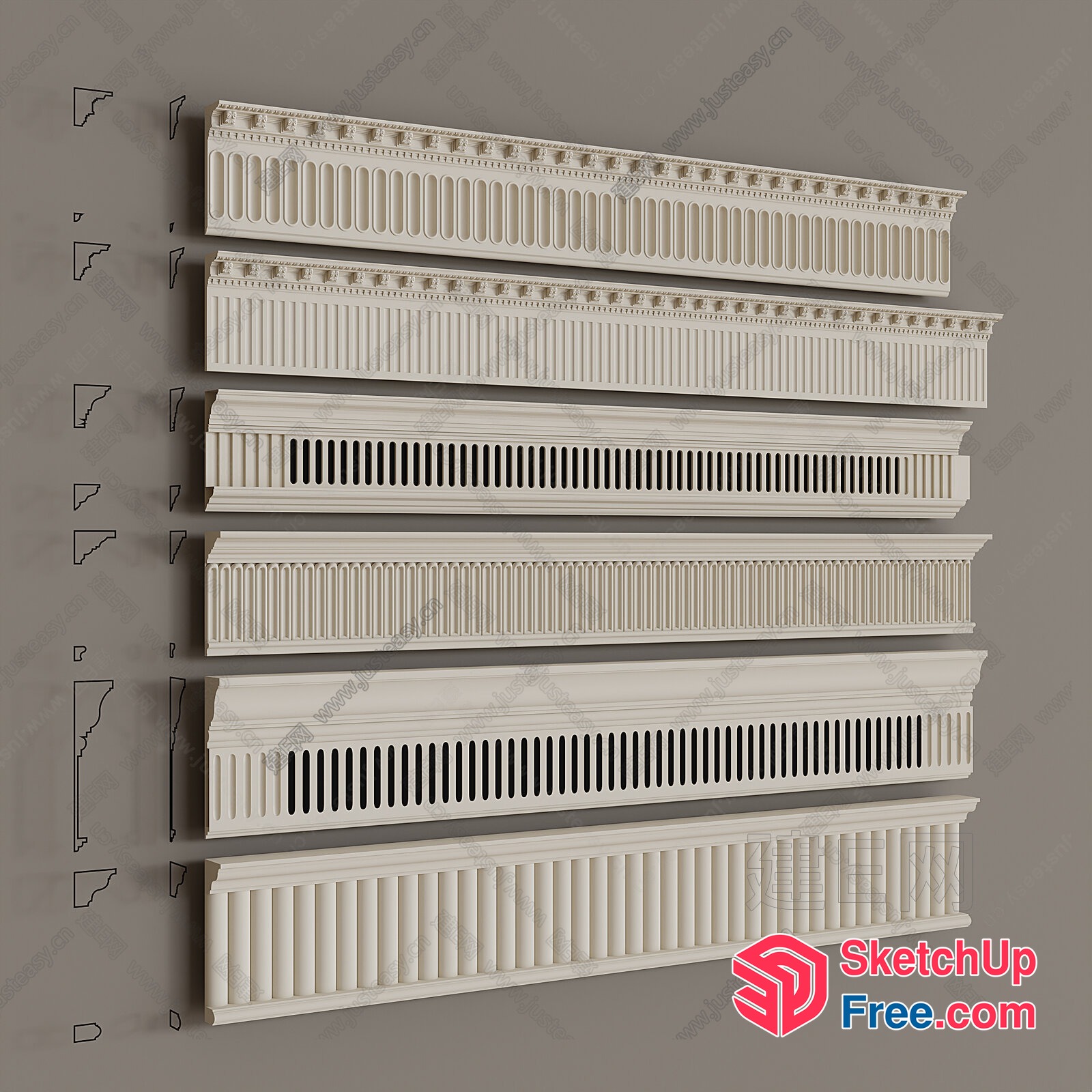 Classic Moulding Designs For Interior Decor 3D SketchUp File