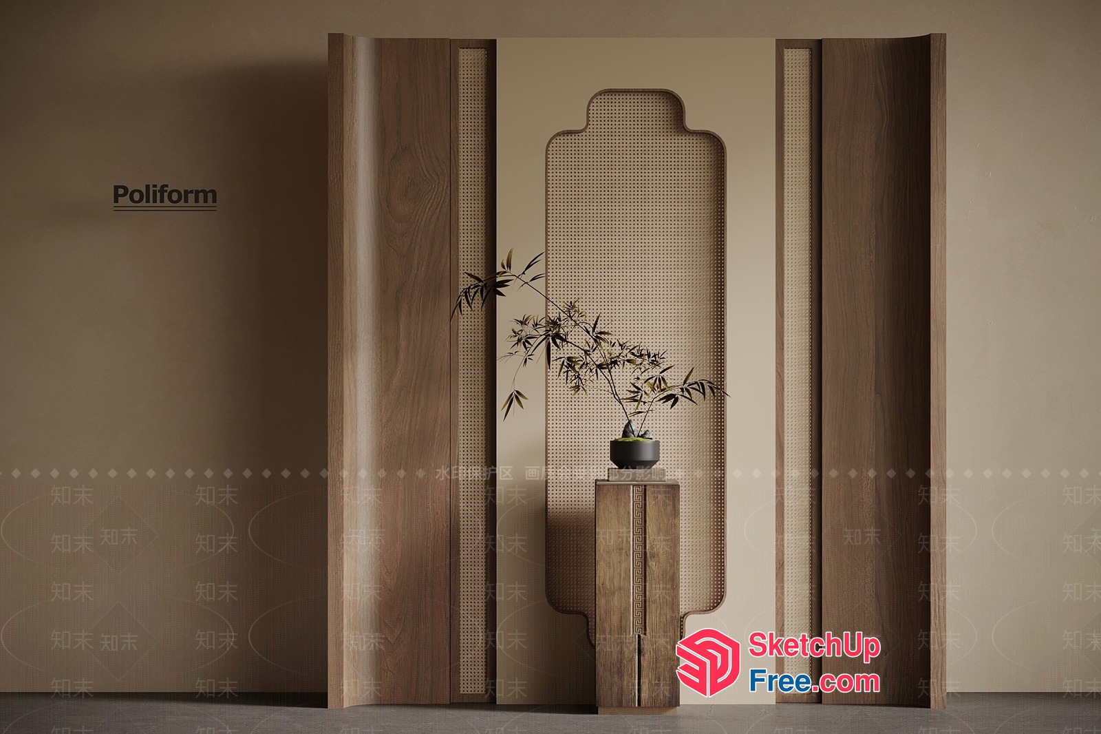 Poliform Partition Screen 3D SketchUp File