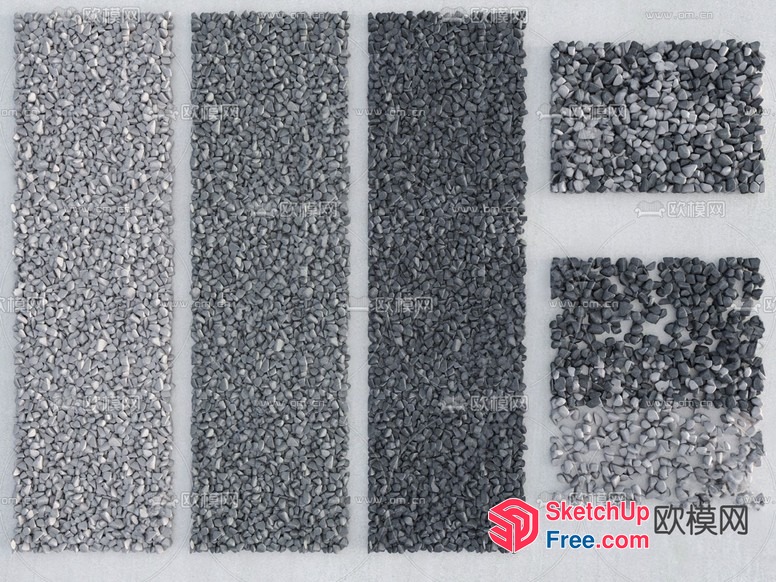 Gravel Texture Patterns 3D SketchUp File