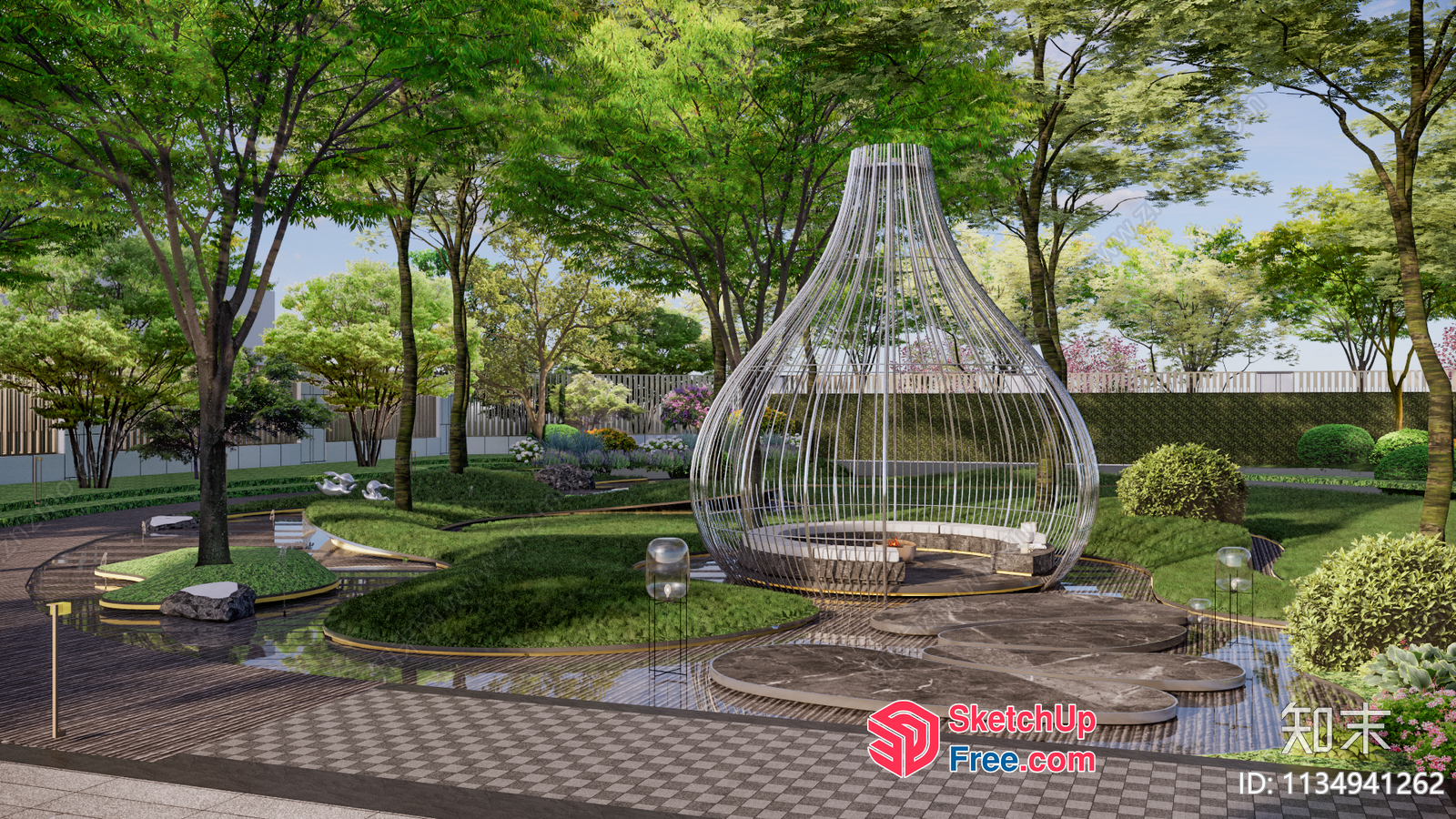 Elegant And Serene Outdoor Oasis 3D SketchUp File