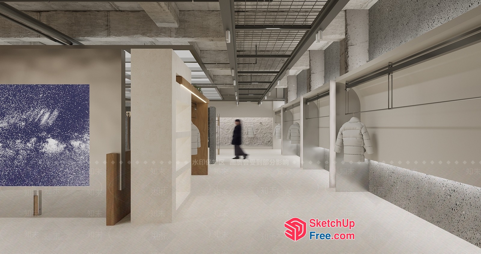 Modern Industrial-Style Interior Design 3D SketchUp File
