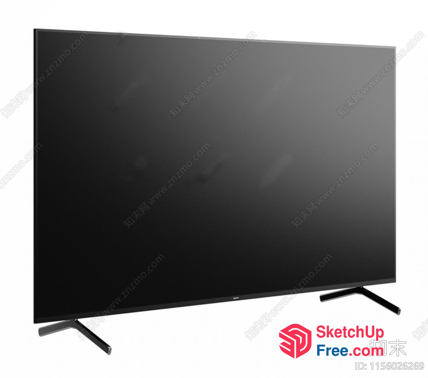 Large Flat Screen Television 3D SketchUp File