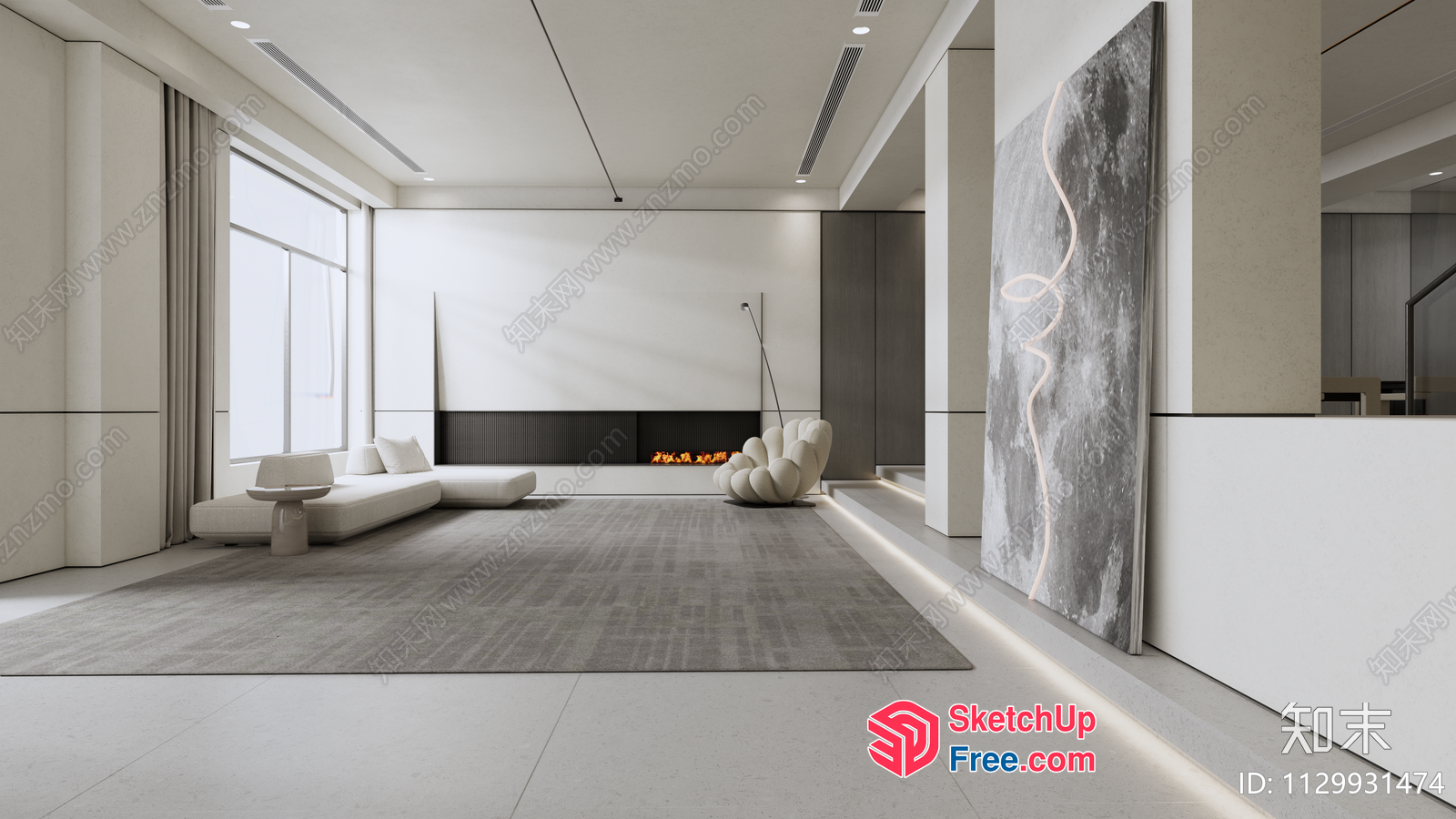 Minimalist Contemporary Interior Design 3D SketchUp File