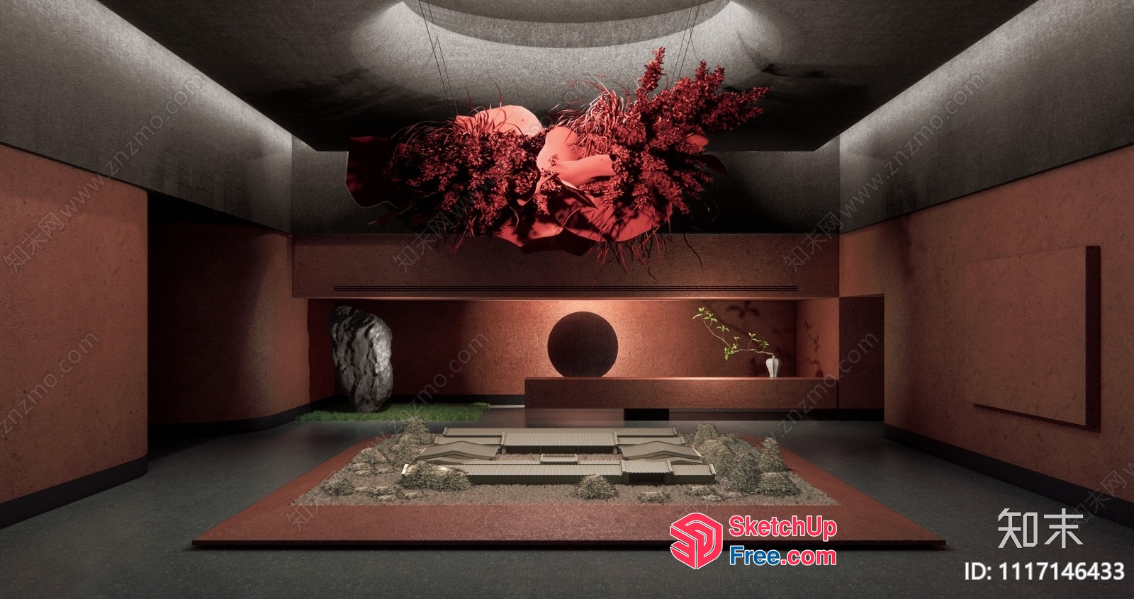 Modern Japanese Style Interior Design With Minimalist Decor 3D SketchUp File