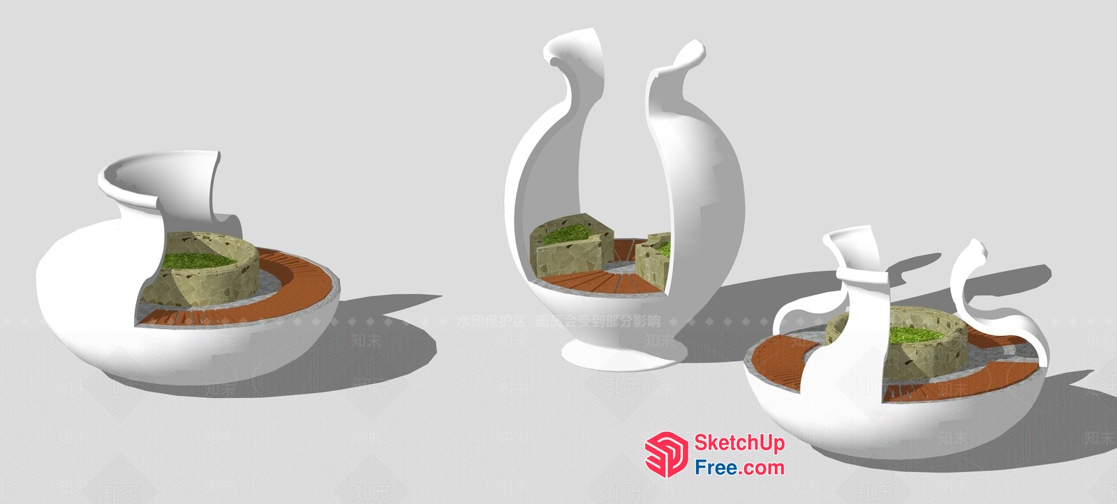 Unique Modern Outdoor Furniture Design Concept 3D SketchUp File