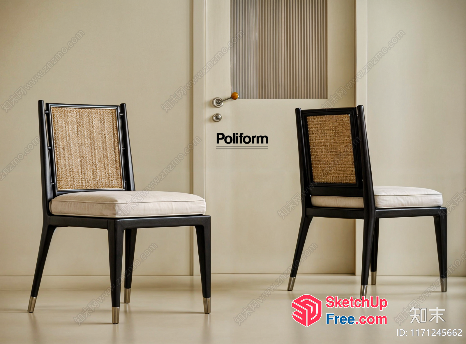 Poliform Chairs In A Modern Minimalist Style 3D SketchUp File