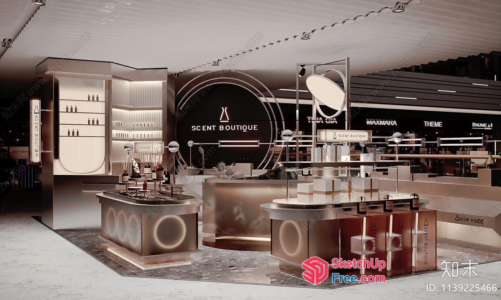 Modern Scent Boutique Interior 3D SketchUp File