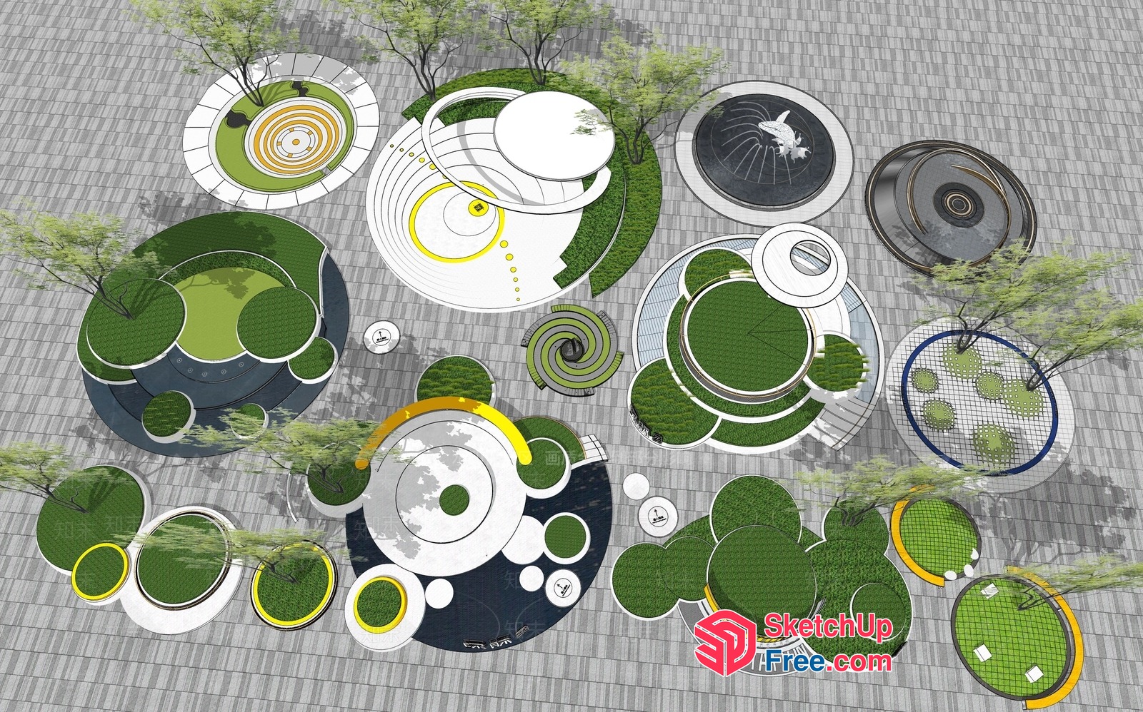 Futuristic Urban Park 3D SketchUp File
