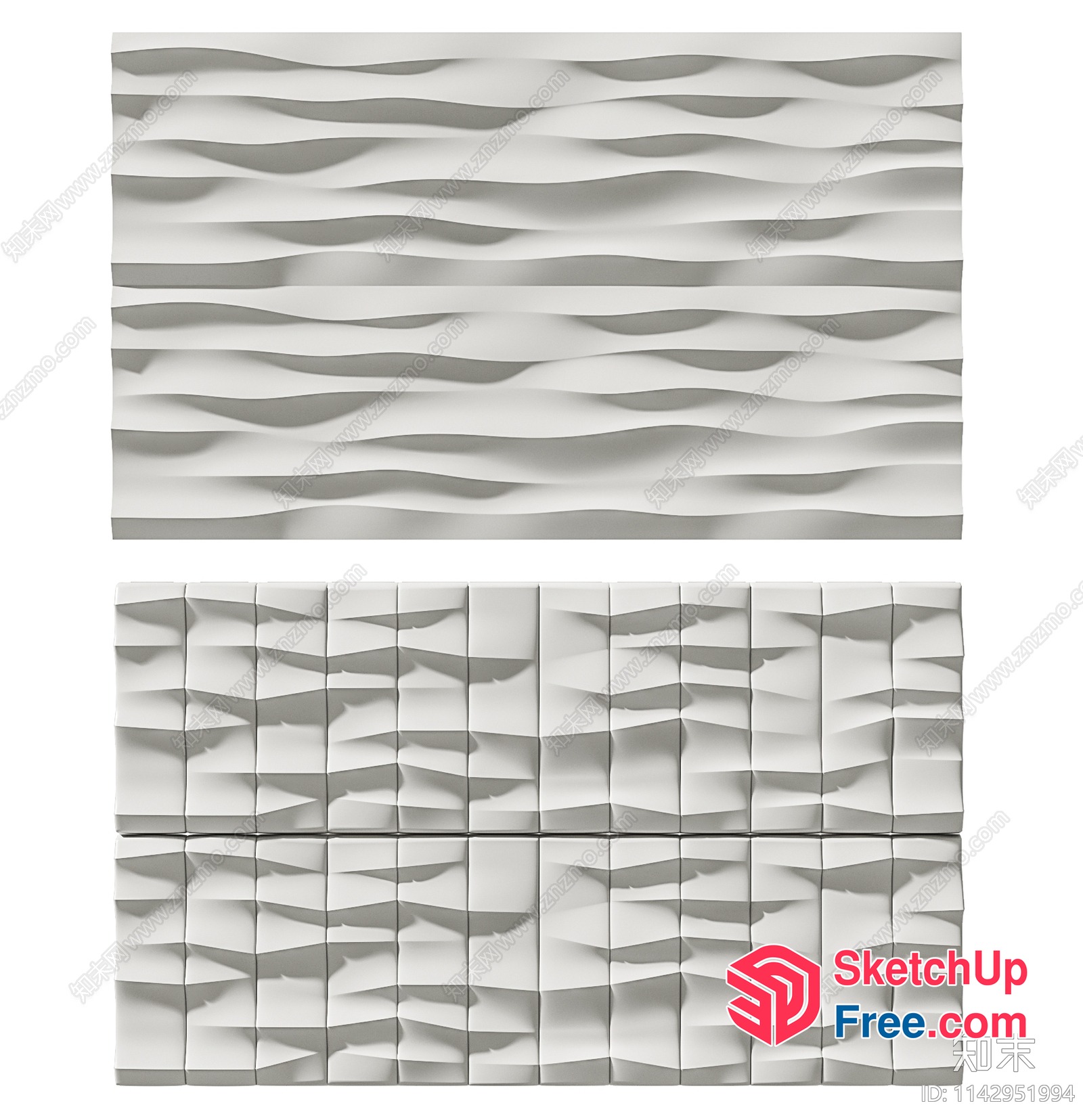 Modern 3D Wall Panel Designs 3D SketchUp File
