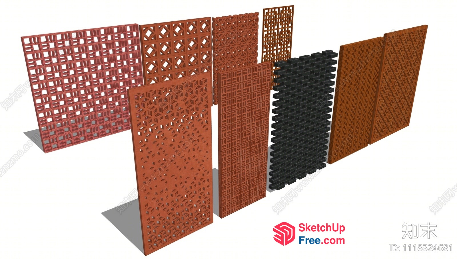 Decorative Partition Screen 3D SketchUp File