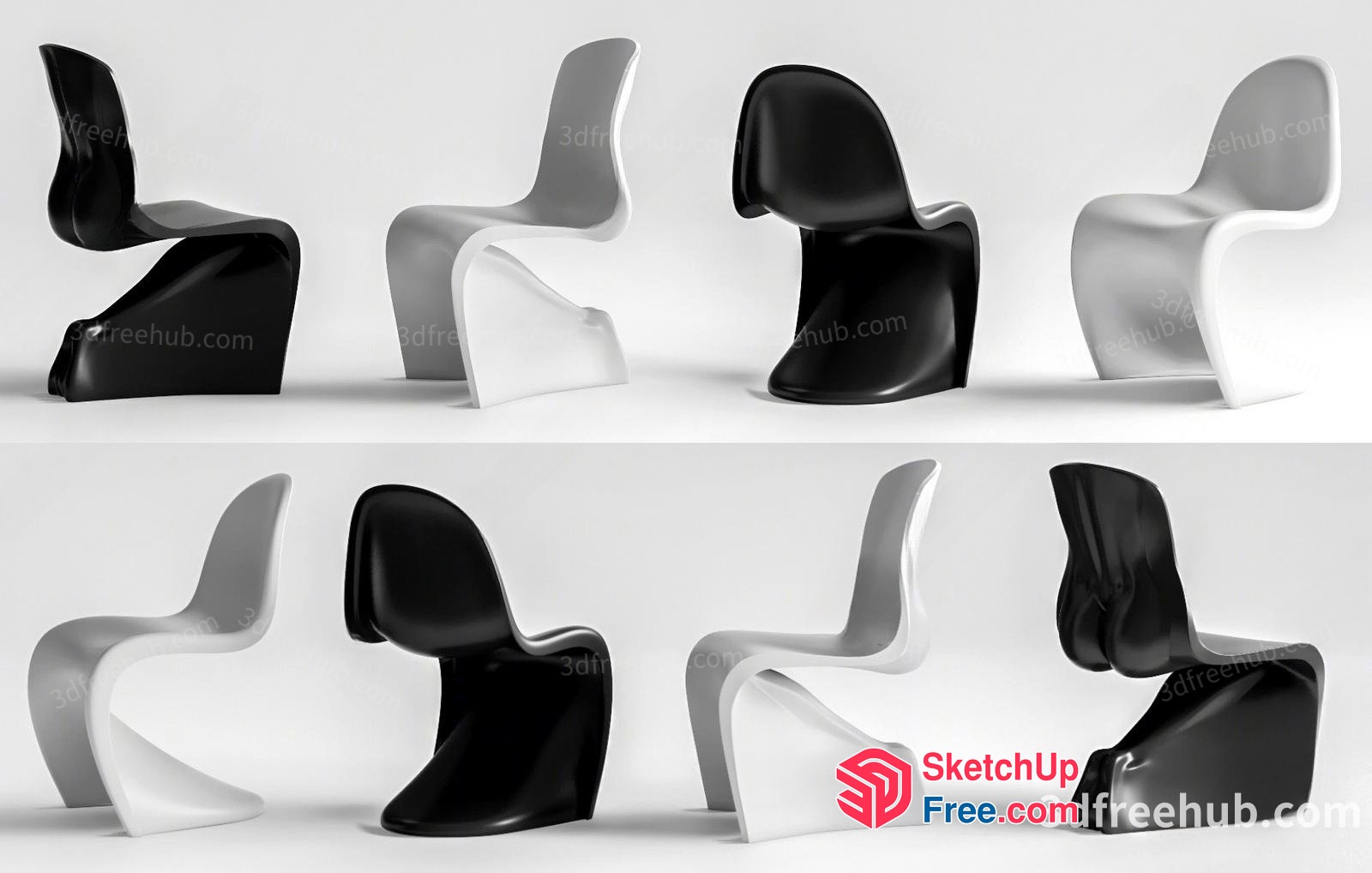 Sleek Modern Chair Designs For Contemporary Spaces 3D SketchUp File