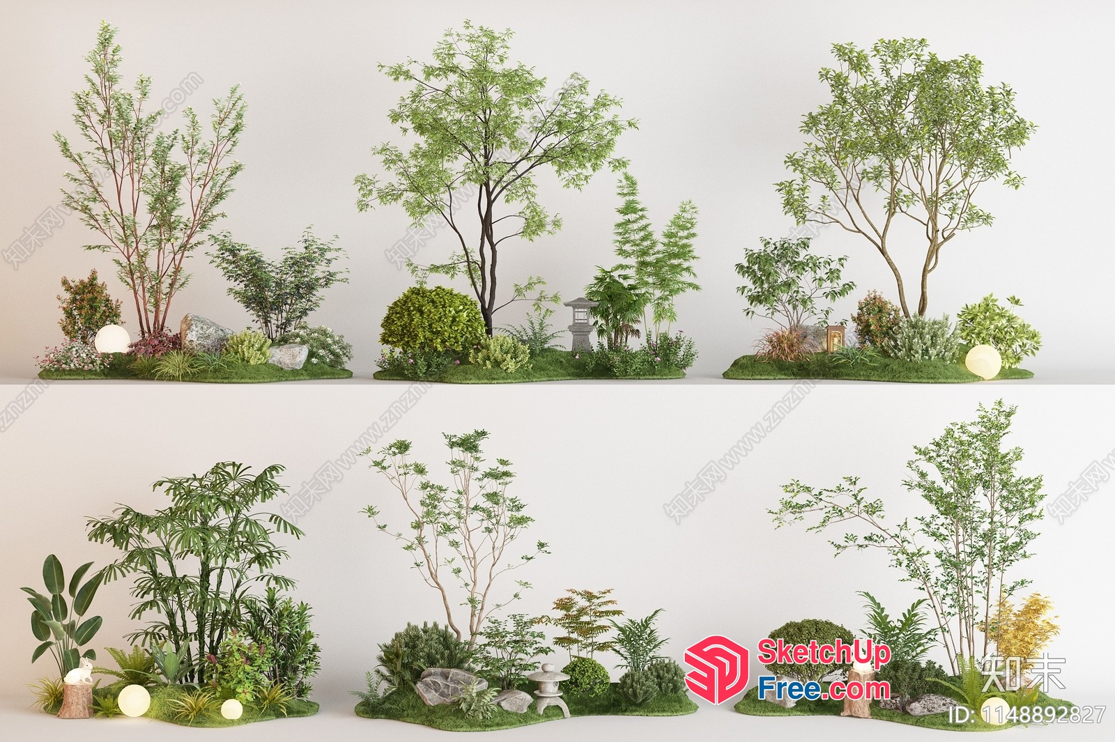 Asian-Inspired Interior Design Elements 3D SketchUp File