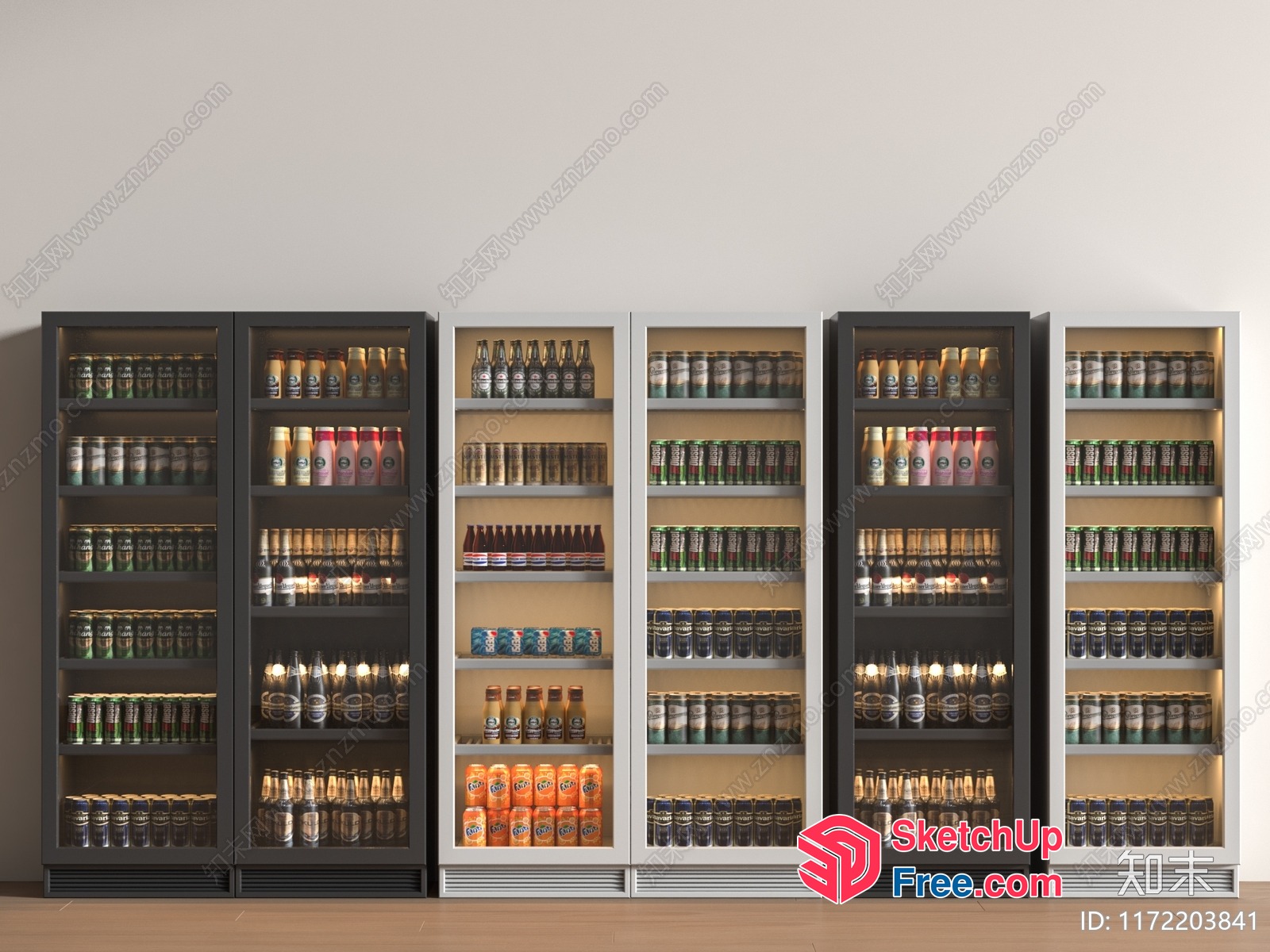Beverage Fridge Display 3D SketchUp File