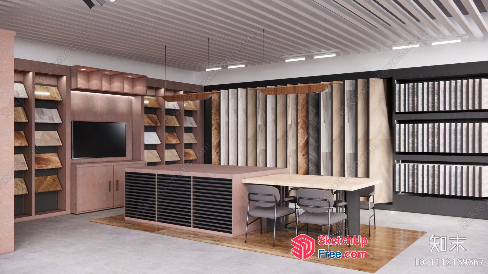 Modern Office Space With Sleek Furniture And Decor 3D SketchUp File