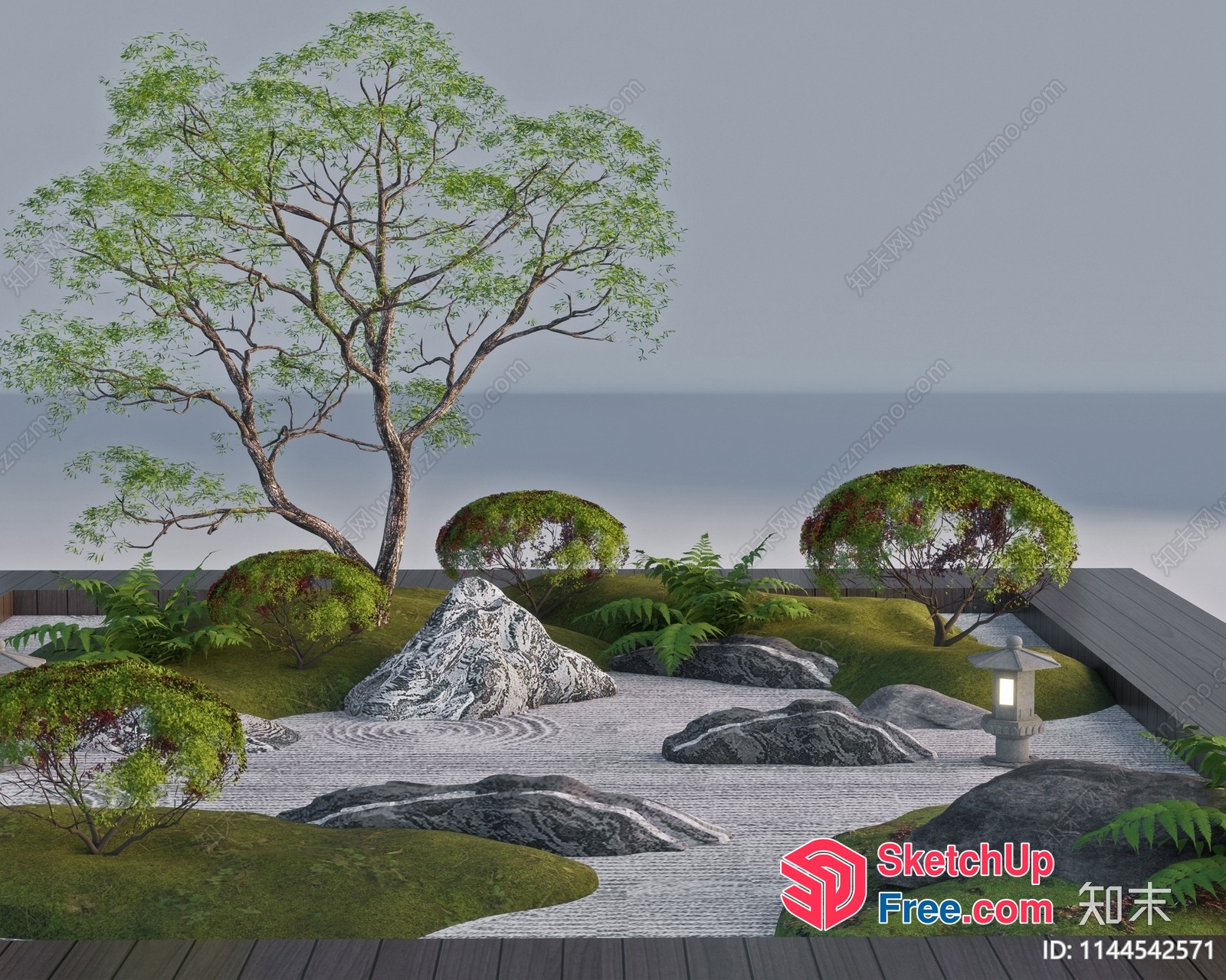Serene Japanese Garden Oasis 3D SketchUp File