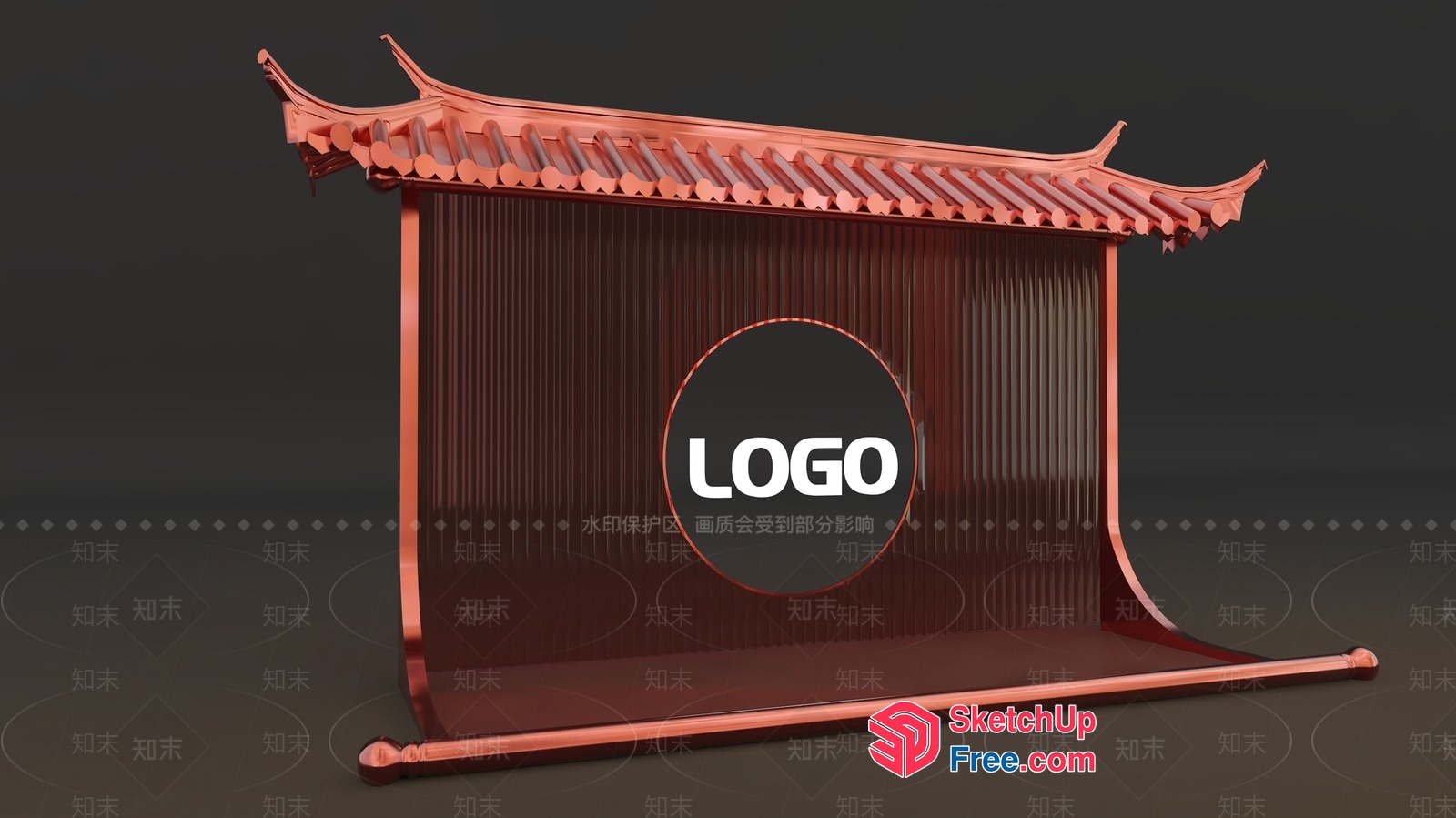 Traditional Asian Roofline Structure 3D SketchUp File