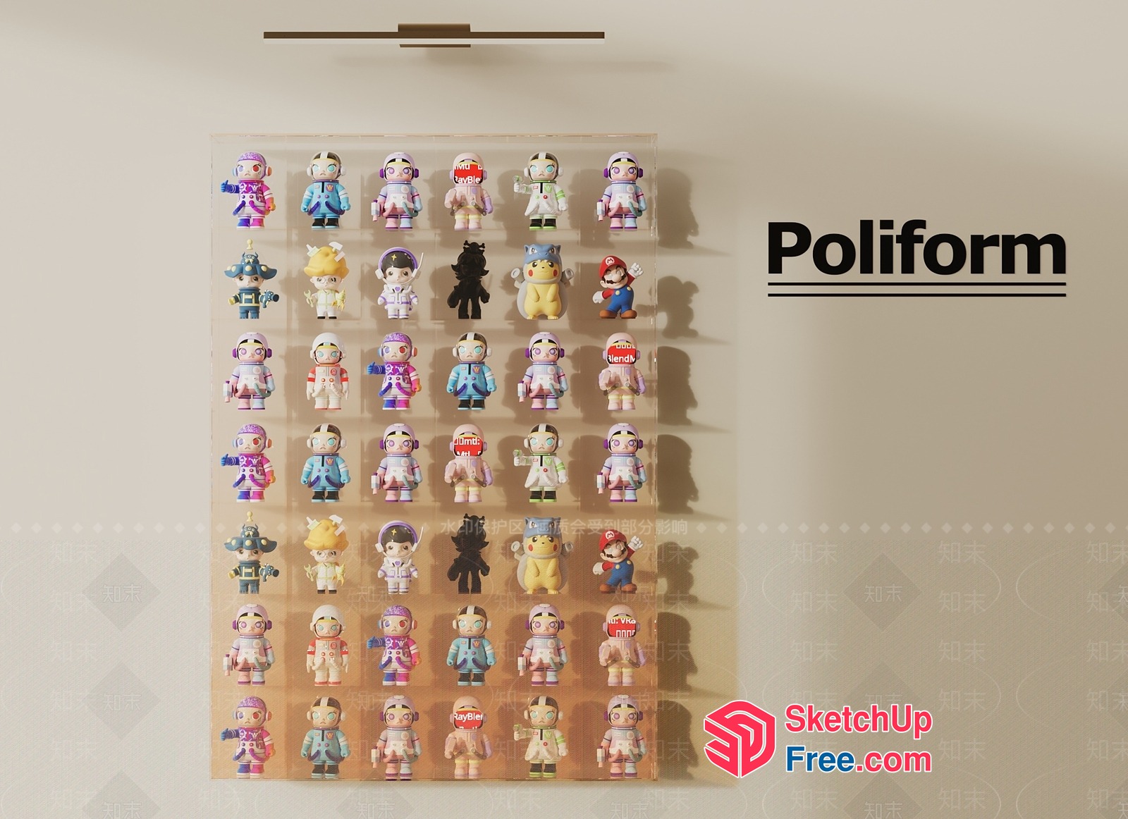 Colorful Character Display 3D SketchUp File