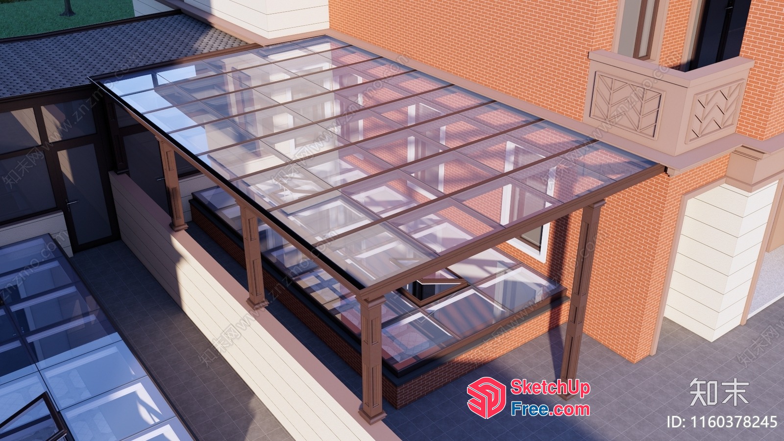 Glass And Metal Structure 3D SketchUp File