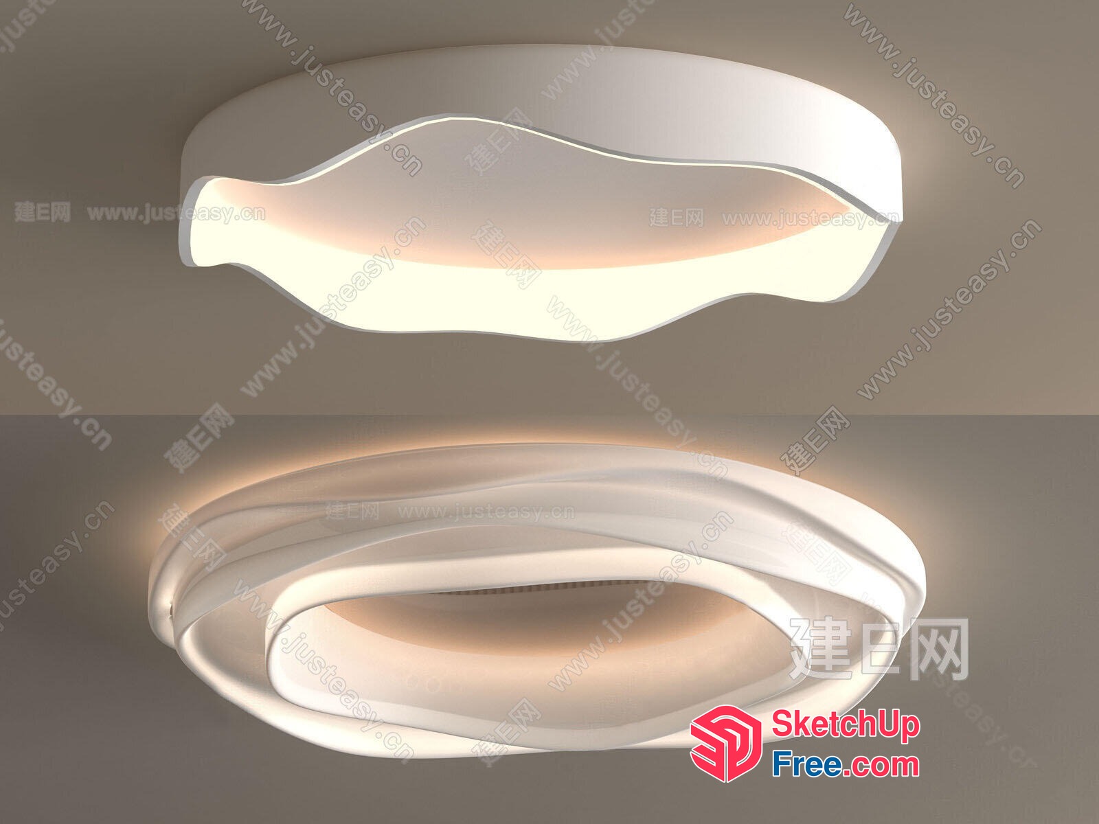 Elegant Ceiling Lighting Fixture 3D SketchUp File