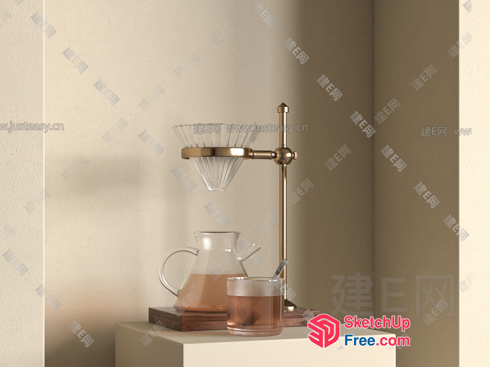 Decorative Coffee Maker Display 3D SketchUp File