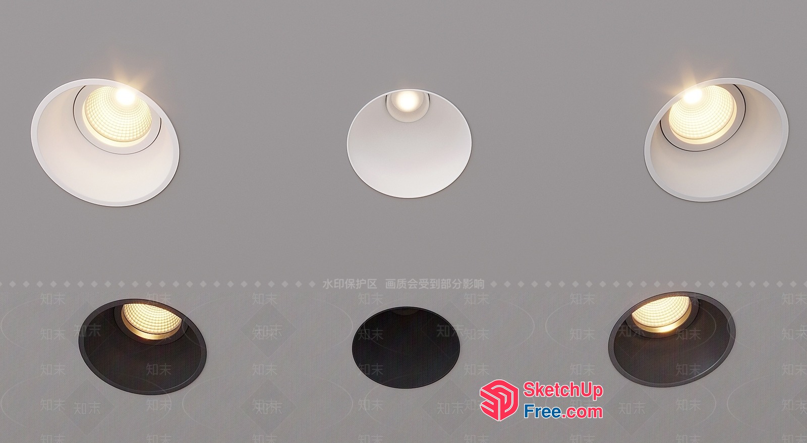 Modern Led Ceiling Lights For Contemporary Spaces 3D SketchUp File