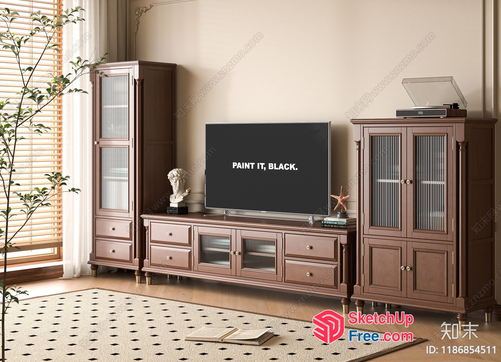 Elegant And Sophisticated Living Room 3D SketchUp File