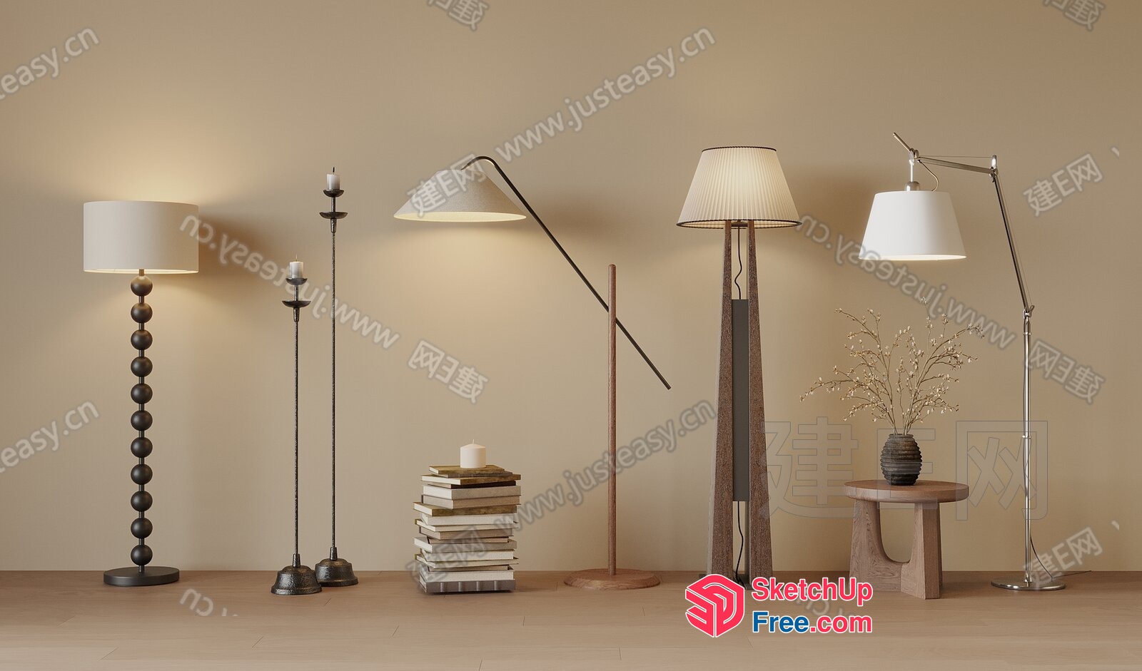 Modern Floor Lamps For Contemporary Living Spaces 3D SketchUp File