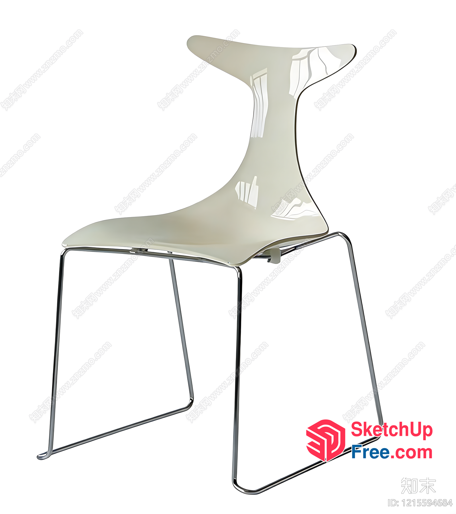 Modern Minimalist Transparent Chair 3D SketchUp File