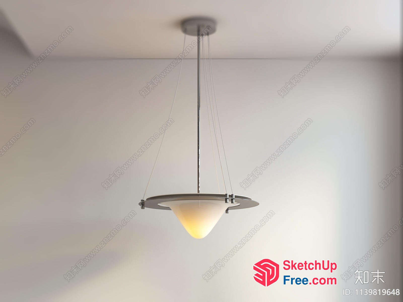 Sleek And Modern Ceiling Fixture With A Unique Design 3D SketchUp File