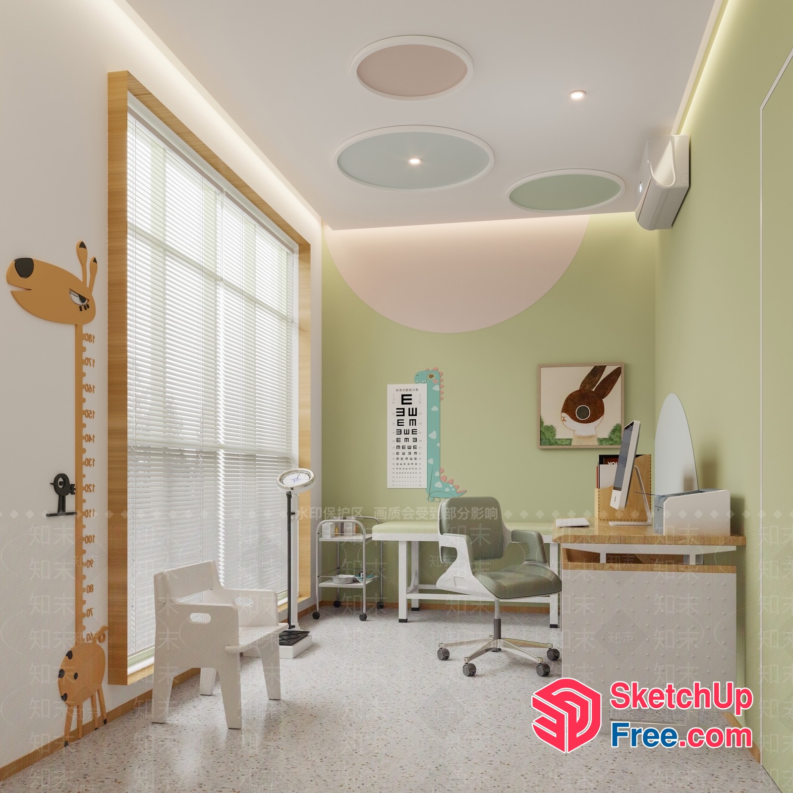 Pediatrician'S Office With Animal Decor 3D SketchUp File