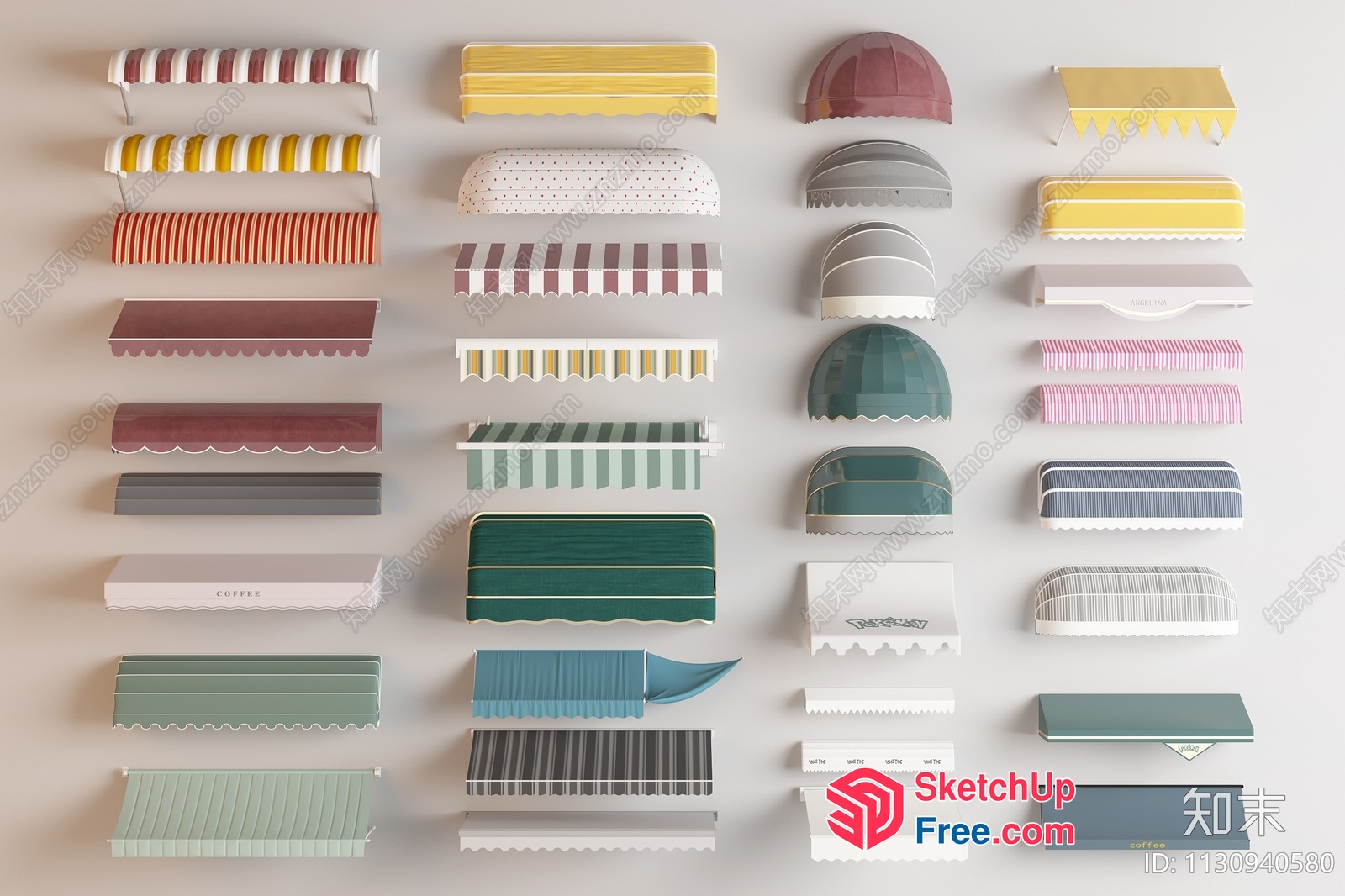A Variety Of Window Treatments 3D SketchUp File