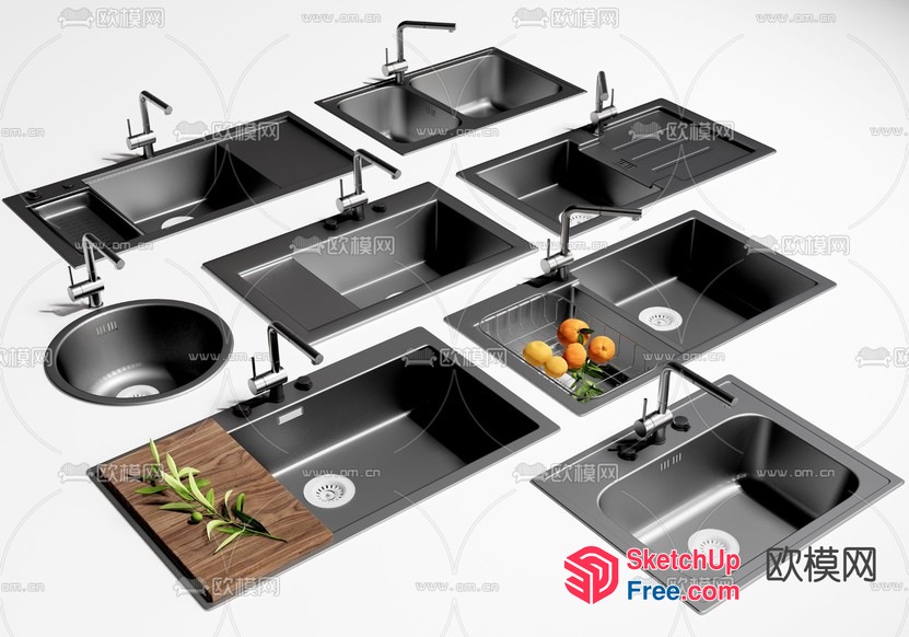 Kitchen Sink Designs Collection 3D SketchUp File
