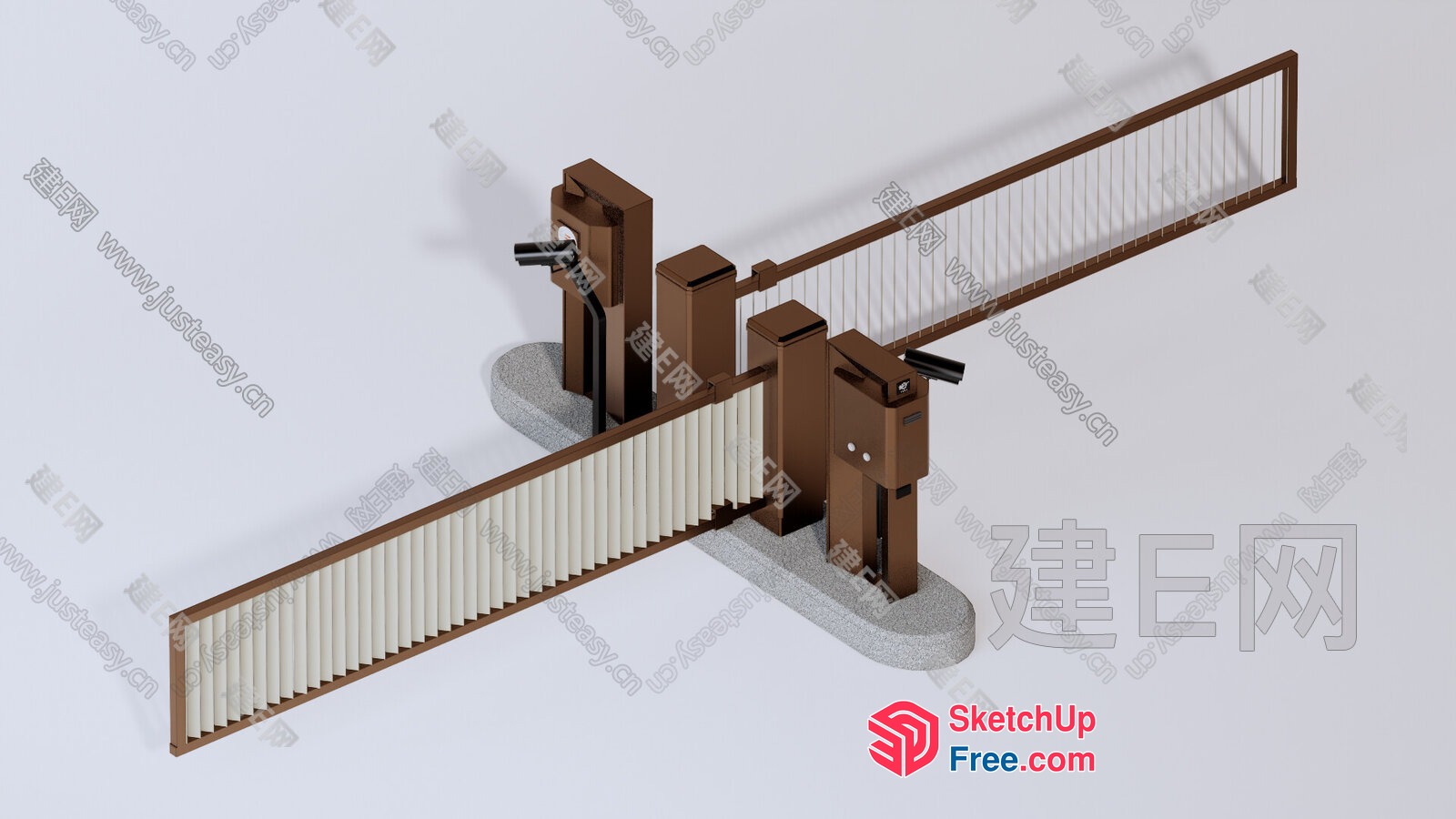 Stairway With Railing 3D SketchUp File