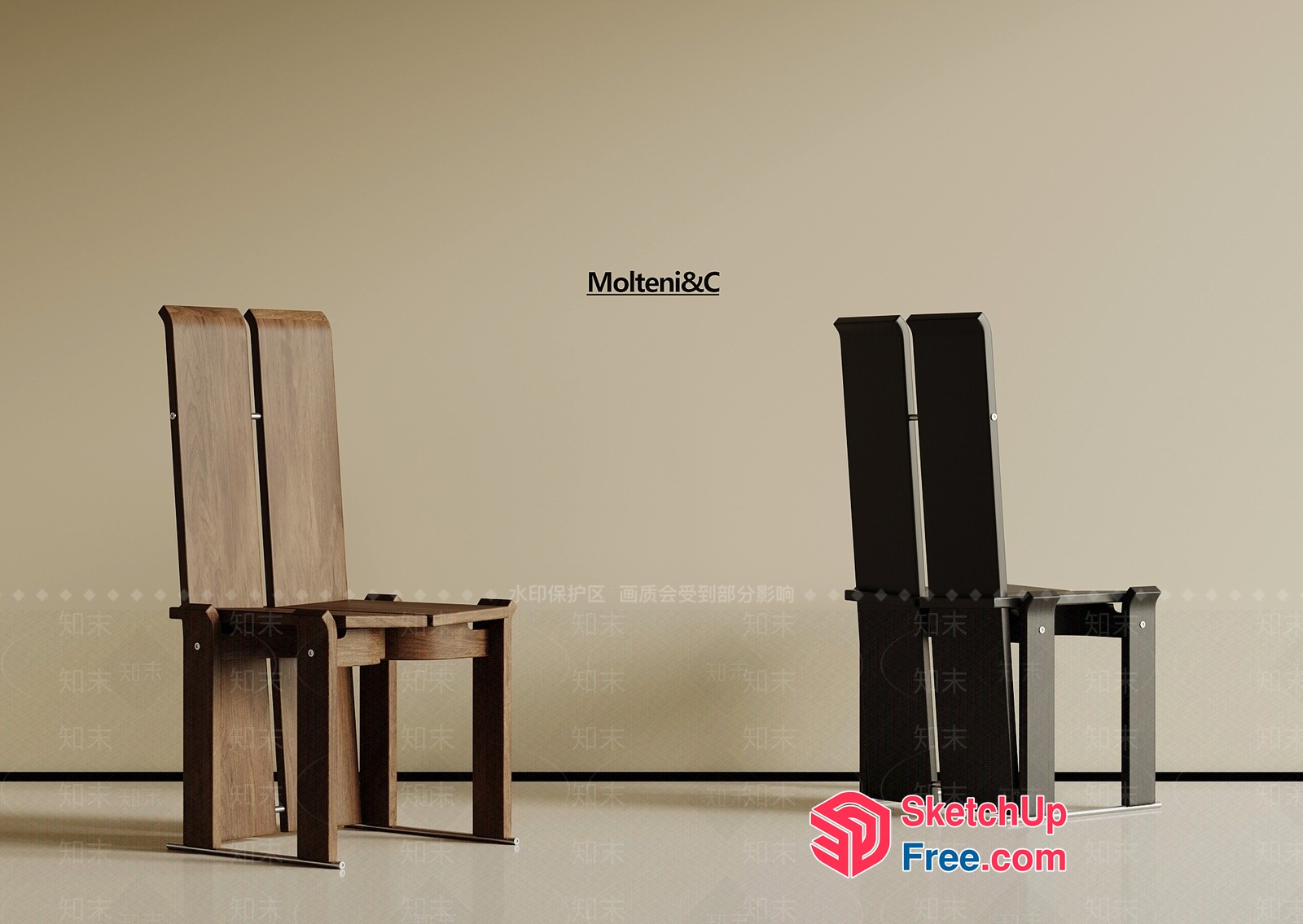 Elegant Modern Chairs 3D SketchUp File