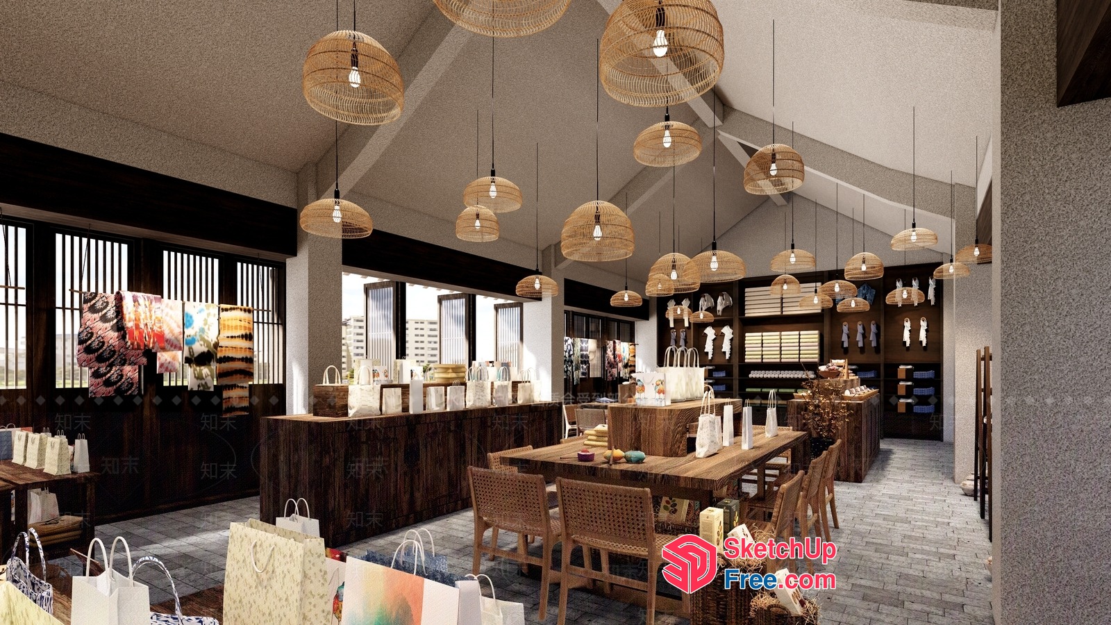 Stylish And Modern Shopping Mall Interior 3D SketchUp File